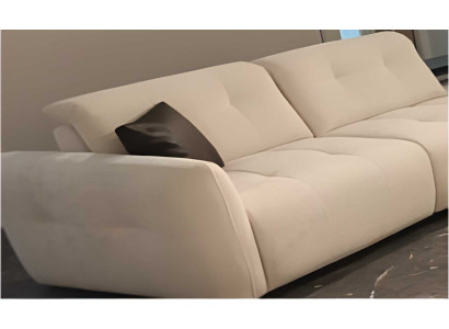 Elegantes Weißes Polstersofa Moderne Wohnzimmer 3-Sitzer Couch