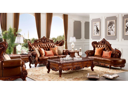 Kunstleder Set Wohnzimmer Komplett Sofagarnitur 3+2 Sitzer Chaiselongue