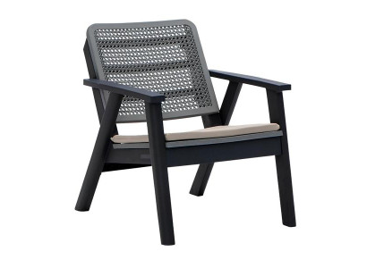 Stilvoller Grauer Gartenstuhl Moderne Terrassen Sitzmöbel Stühle