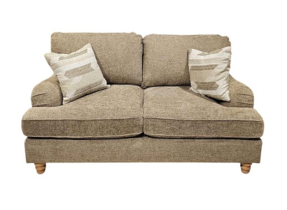 Bequemer 2-Sitzer in warmem Beigeton – modern und elegant