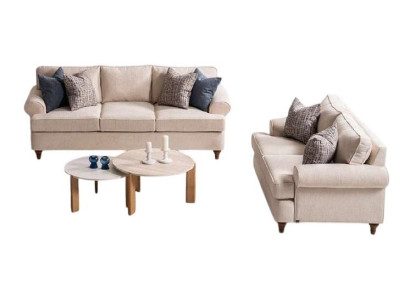 Elegantes Wohnzimmer-Set mit 3-Sitzer und 2-Sitzer – Stilvoll und Komfortabel