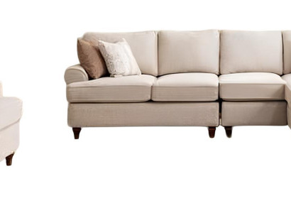 Wohnzimmer-Set mit L-förmigem Ecksofa und Passendem Sessel – Modern