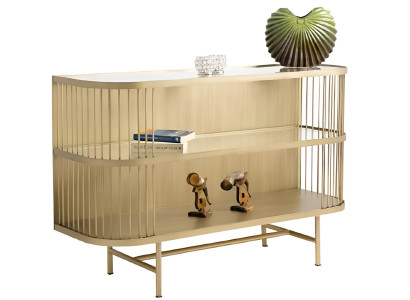 Elegante Goldene Konsole Wohnzimmer Designer Sideboard Luxus Möbel