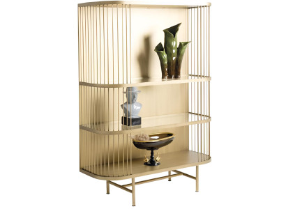 Stilvolle Standvitrine Designer Wohnzimmer Ablagekommode Luxus Möbel