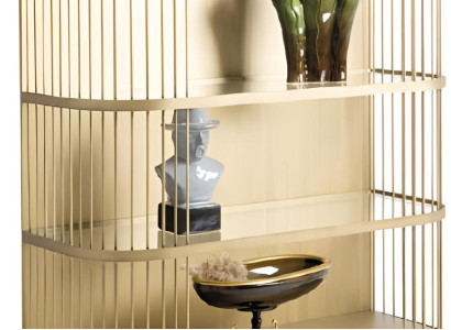 Stilvolle Standvitrine Designer Wohnzimmer Ablagekommode Luxus Möbel