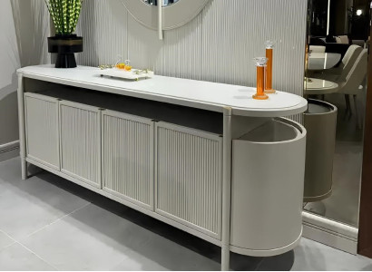 Weißer Sideboard Designer Wohnzimmer Kommode Edle Anrichte Möbel