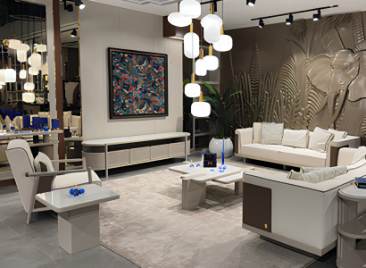 Stilvolle Weiße Wohnzimmer Möbel Textil 4-Sitzer Textilsessel Tische