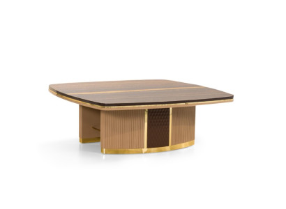 Stilvoller Wohnungstisch Designer Kaffeetisch Holz Couchtisch Möbel