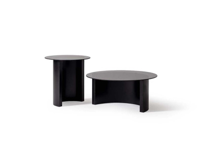 Modernes skulpturales Couchtisch-Set mit architektonischer Silhouette