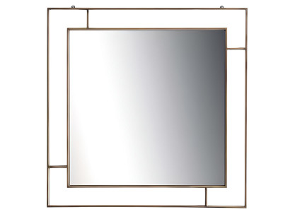 Moderner Wandspiegel mit Metallrahmen und elegantem Akzentdesign