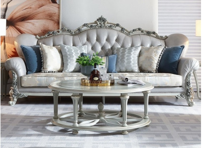 Luxuriöse Graue Chesterfield Couch Wohnzimmer 3-er Designer Sofas