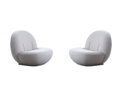 Weicher weißer Sessel Sessel-Set Wohnzimmermöbel Designermöbel