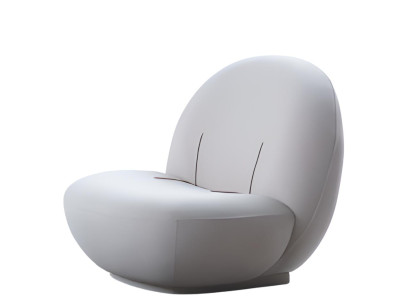 Weißer stilvoller Sessel weicher Stoffsessel Designersessel Wohnzimmermöbel