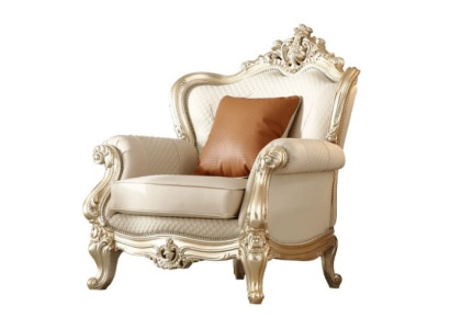 Stilvoller Beiger Sessel Wohnzimmer Klassischer Sessel Polstermöbel