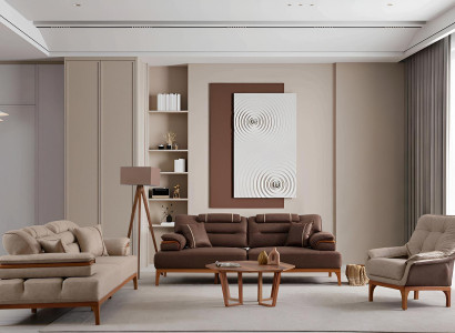 Exklusive Wohnzimmer Couchgarnitur Designer 3-Sitzer Couchen Sessel