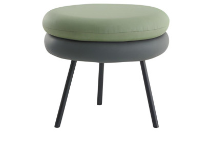 Runder Zweifarbiger Hocker Stilvoller Sitzhocker Wohnzimmer Möbel