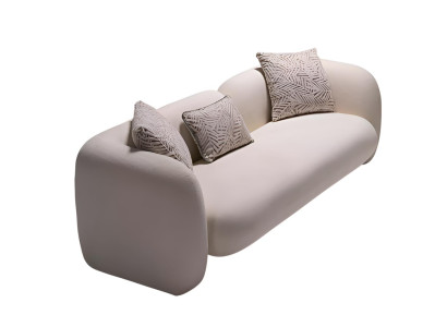 Modernes beiges 3-Sitzer-Sofa Stoffsofa stilvolles Sofa Wohnzimmer-Sofas