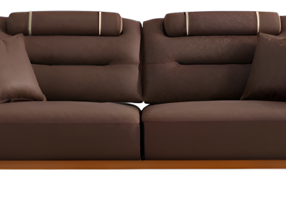 Exklusiver Brauner 3-Sitzer Wohnzimmer Couch Designer Polstermöbel