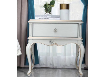 Stilvoller Weißer Nachttisch Designer Schlafzimmer Holz Konsolen