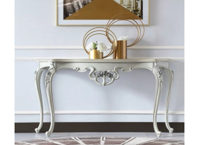 Weißer Eleganter Konsolentisch Designer Anstelltisch Tischkonsole