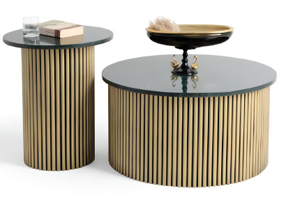 Moderner Tisch Set Luxuriöser Couchtisch Designer Beistelltisch