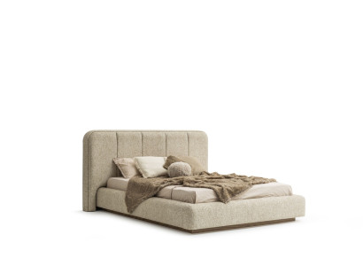 Stilvolles Beige Bett – Modernes Design mit hoher Stabilität