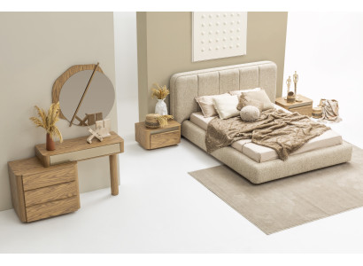 Elegantes Schlafzimmer-Set: Bett, Nachttische & Schminktisch
