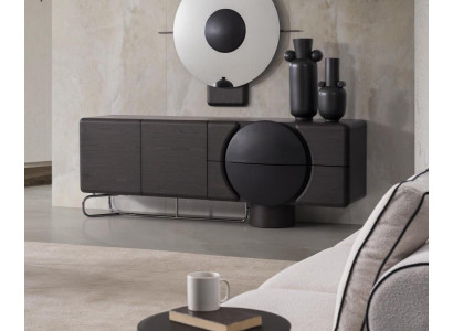 Designer Schwarzes Sideboard Moderne Wohnzimmer Holzmöbel
