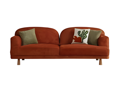 Oranges Wohnzimmer Polstersofa Designer 3-er Polstercouch Möbel