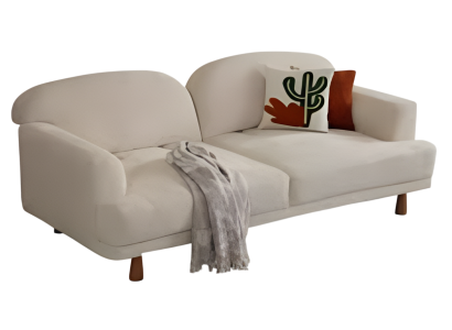 Weißes Polstersofa Designer Wohnzimmer Couchen Textil 3-Sitzer Sofa