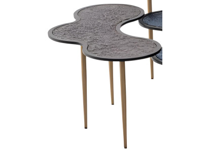 Stilvoller Designer Couchtisch Steinplatte Wohnzimmer Edle Möbel
