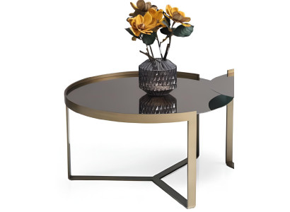 Moderner Runder Glastisch Wohnzimmer Tische Edle Beistelltische