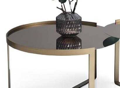 Moderner Runder Glastisch Wohnzimmer Tische Edle Beistelltische