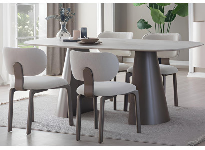 Modernes Weißes Esszimmer-Set – Holz-Esstisch und Stühle für Ihre Küche