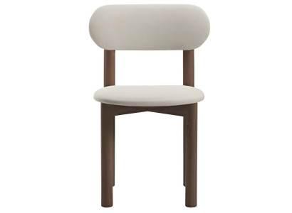 Weißer Esszimmerstuhl mit Weicher Polsterung – Holzstuhl & Küchenstuhl