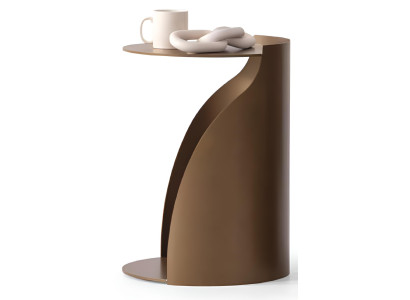 Beistelltisch mit geschwungener Form und modernem Design