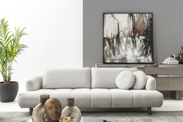 4-tlg. Wohnzimmer-Set 4-Sitzer Couchtisch Beistell- & Konsolentisch