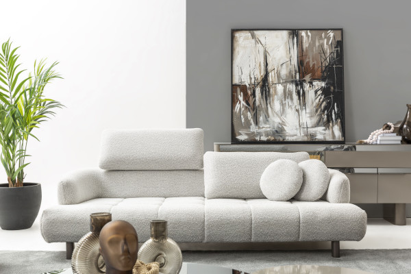 4-tlg. Wohnzimmer-Set 4-Sitzer Couchtisch Beistell- & Konsolentisch