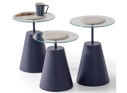 Modernes Beistelltisch-Set Glastische Wohnzimmer Ablagetische 3tlg