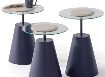 Modernes Beistelltisch-Set Glastische Wohnzimmer Ablagetische 3tlg