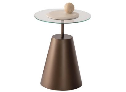 Exklusiver Transparenter Beistelltisch Designer Kegelfuß Tische