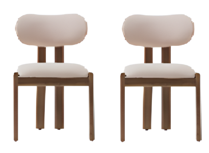 Stuhlset Beiger weicher Esszimmerstuhl Küchenstuhl Möbel für das Esszimmer