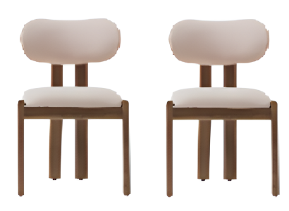 Stuhlset Beiger weicher Esszimmerstuhl Küchenstuhl Möbel für das Esszimmer