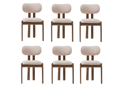 Stuhlset – Beiger Stuhl mit Weicher Polsterung für Esszimmer und Küche