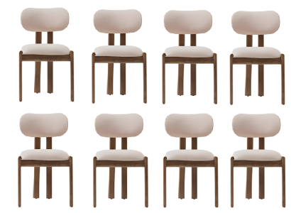 Beiges Stuhlset Esszimmerstuhl mit weicher Polsterung Esszimmerstühle