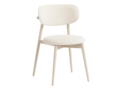 Bequemer Beiger Polsterstuhl Designer Küchenstühle Textil Sitzstuhl