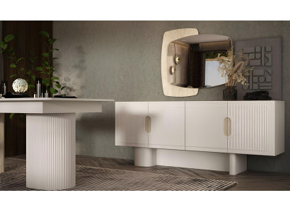 Elegantes Sideboard Stilvoller Spiegel Wohnzimmer Ablageanrichte