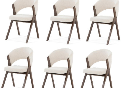 Beigefarbenes modernes Stuhlset Weicher Stuhl Esszimmerstuhl Küchenstühle