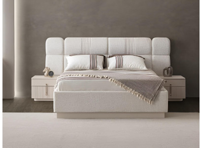 Elegantes Schlafzimmer-Set mit modernem Bett und Nachttischen Hochwertig Möbel