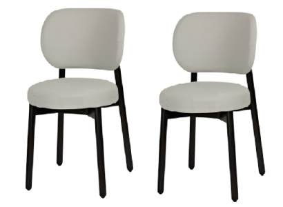 Stuhlset – Stoffweißer Küchenstuhl und Esszimmerstuhl als Designermöbel